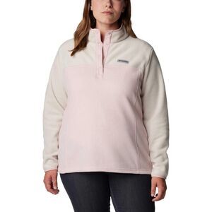 COLUMBIA Women’s Pink Long Sleeve Benton Springs 1/2 Snap Fleece Pullover Size 1